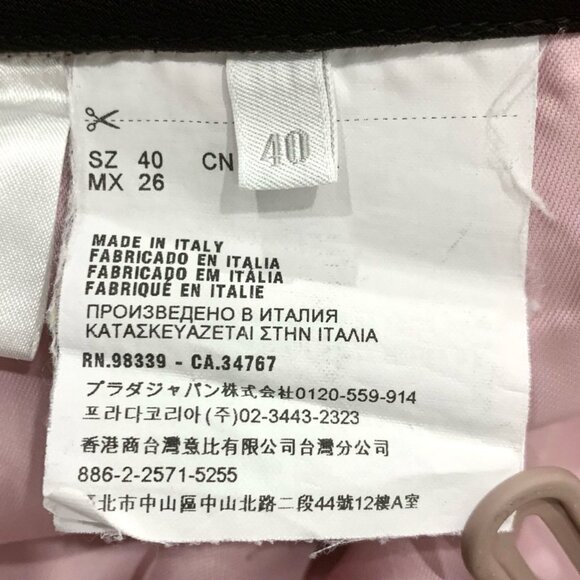 Prada Pink Pocket Trim A-Line Skirt Sz 40 Made In Italy With Black Waistband & B - Picture 4 of 6